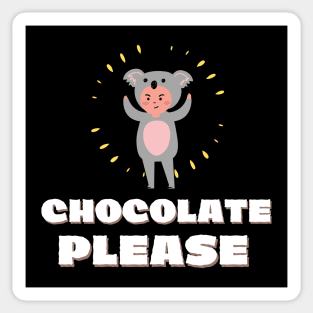 Chocolate Please Koala Costume Sticker